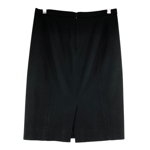 J Crew Womens Size 2 Skirt Pencil Straight Zip Rear Slit Career Black - Picture 6 of 15